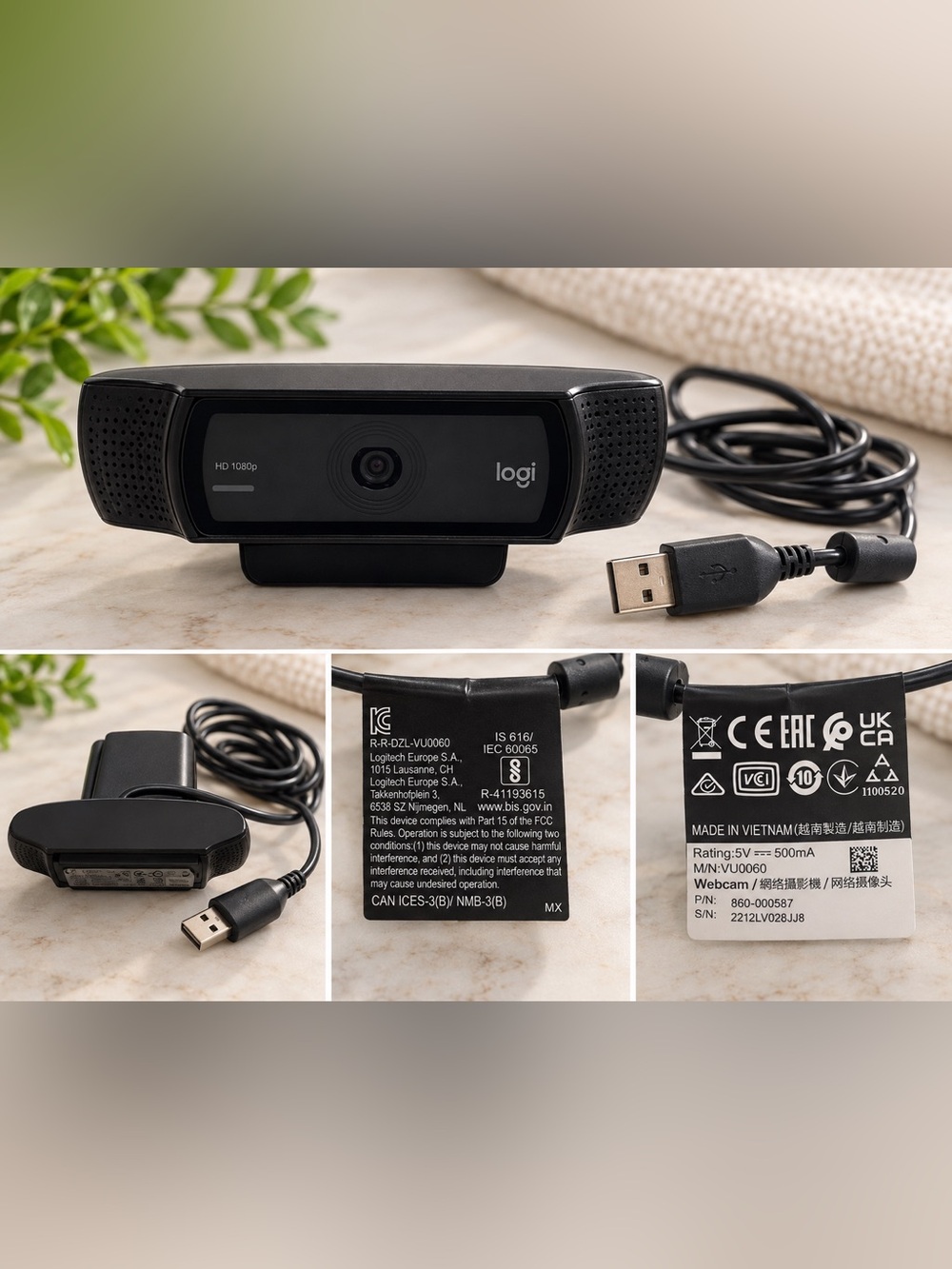 Logitech C920 USB Webcam – HD 1080p Video Camera